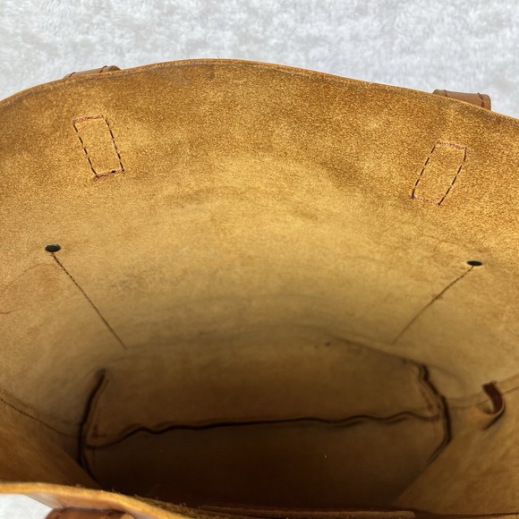 Portland Leather Goods Large Tote Crossbody Bag Honey Tan Brown NO Strap - Picture 13 of 15